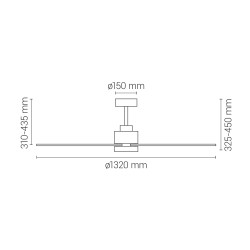 Ventilador de techocon luz DANA blanco IP66 - Sulion