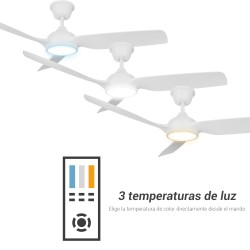 Ventilador de techocon luz DANA blanco IP66 - Sulion
