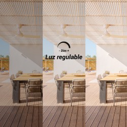 Ventilador de techocon luz DANA blanco IP66 - Sulion