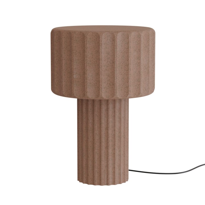 Sobremesa OLIMPIA. Hormigón rojo. 2xE27 |Sulion