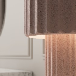 Sobremesa OLIMPIA. Hormigón rojo. 2xE27 |Sulion