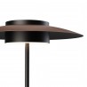 Sobremesa VALENTINA. Metal negro y tulipa acabado madera. LED 9W. CCT