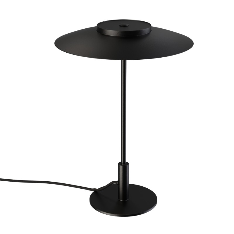 Sobremesa VALENTINA. Metal negro y tulipa acabado negro. LED 9W. CCT