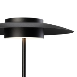 Sobremesa VALENTINA. Metal negro y tulipa acabado negro. LED 9W. CCT