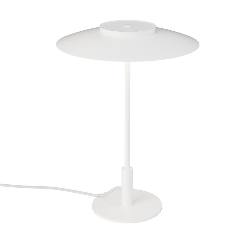 Sobremesa VALENTINA. Metal blanco y tulipa acabado blanco. LED 9W. CCT