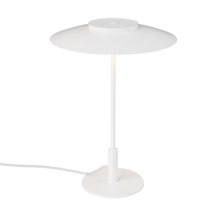 Sobremesa VALENTINA. Metal blanco y tulipa acabado blanco. LED 9W. CCT