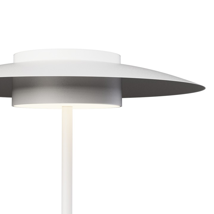 Sobremesa VALENTINA. Metal blanco y tulipa acabado blanco. LED 9W. CCT