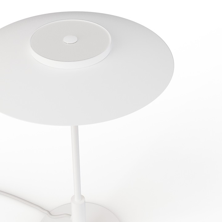 Sobremesa VALENTINA. Metal blanco y tulipa acabado blanco. LED 9W. CCT