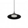 Lámpara de techo CARMEN. Metal plano S negro y módulo negro. LED 9W