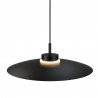 Lámpara de techo CARMEN. Metal plano negro y módulo negro. LED 9W