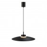 Lámpara de techo CARMEN. Metal plano negro y módulo negro. LED 9W