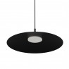 Lámpara de techo CARMEN. Metal plano negro y módulo negro. LED 9W