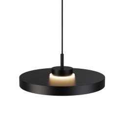 Lámpara de techo CARMEN. Metal acabado negro y módulo negro. LED 9W