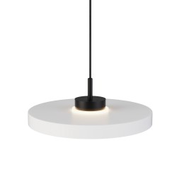 Lámpara de techo CARMEN. Metal acabado blanco y módulo negro. LED 9W