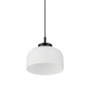 Lámpara de techo CARMEN. Metal acampanado blanco y módulo negro.LED 9W