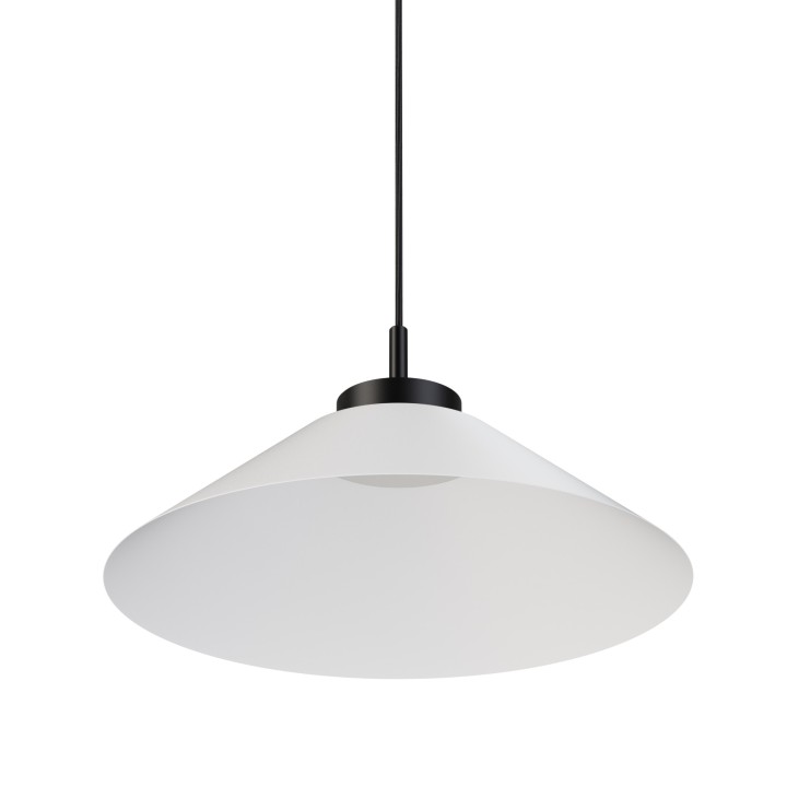 Lámpara de techo CARMEN. Metal cono blanco y módulo negro. LED 9W