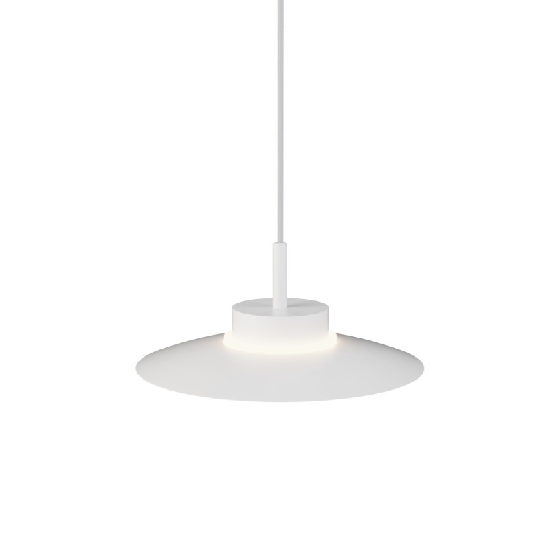 Lámpara de techo CARMEN. Metal plano S blanco y módulo blanco. LED 9W