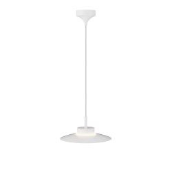 Lámpara de techo CARMEN. Metal plano S blanco y módulo blanco. LED 9W