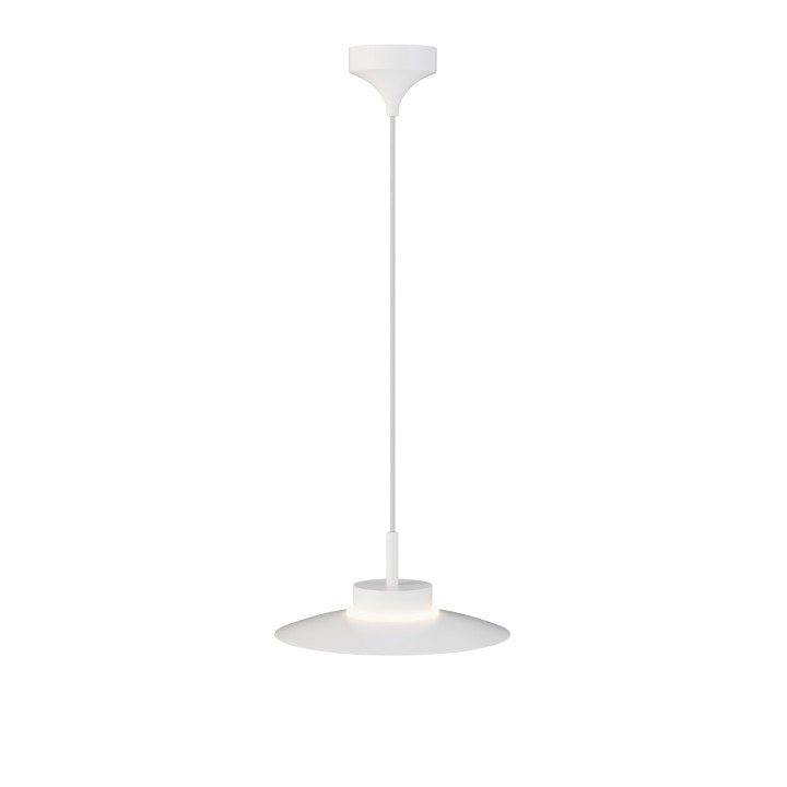 Lámpara de techo CARMEN. Metal plano S blanco y módulo blanco. LED 9W