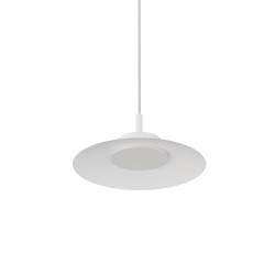 Lámpara de techo CARMEN. Metal plano S blanco y módulo blanco. LED 9W