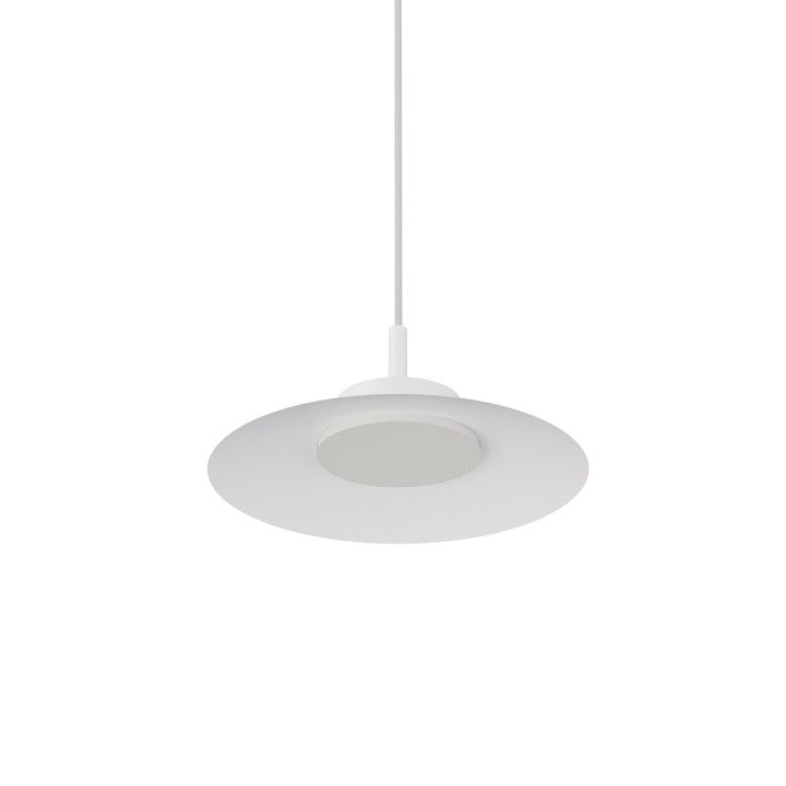 Lámpara de techo CARMEN. Metal plano S blanco y módulo blanco. LED 9W