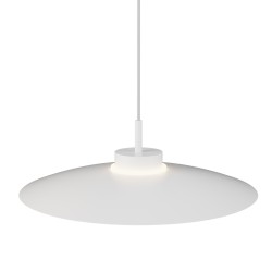 Lámpara de techo CARMEN. Metal plano acabado blanco y módulo blanco.9W