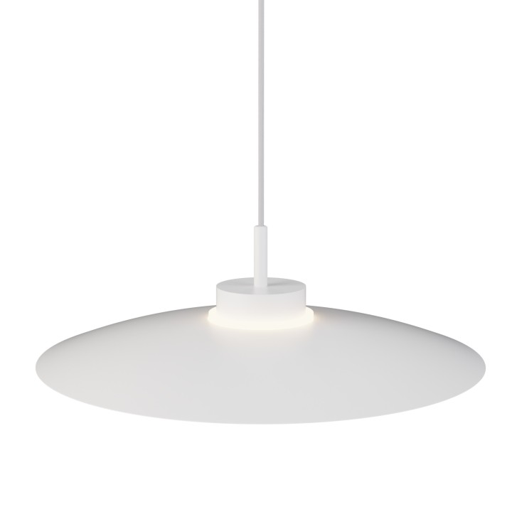 Lámpara de techo CARMEN. Metal plano acabado blanco y módulo blanco.9W