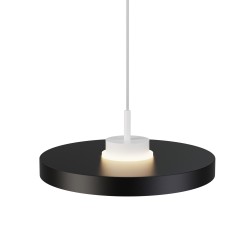 Lámpara de techo CARMEN. Metal acabado negro y módulo blanco. LED 9W