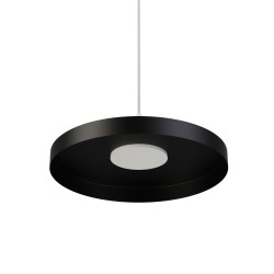 Lámpara de techo CARMEN. Metal acabado negro y módulo blanco. LED 9W