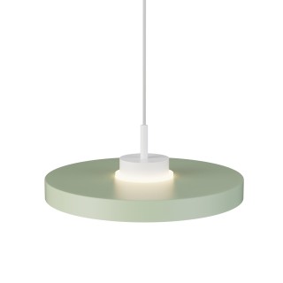 Lámpara de techo CARMEN. Metal acabado verde y módulo blanco. LED 9W