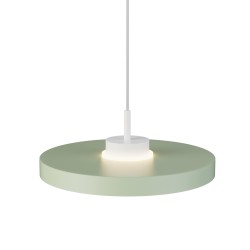 Lámpara de techo CARMEN. Metal acabado verde y módulo blanco. LED 9W