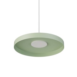 Lámpara de techo CARMEN. Metal acabado verde y módulo blanco. LED 9W