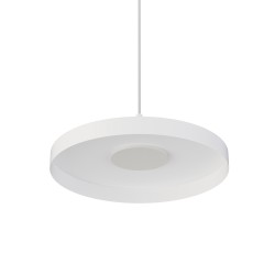 Lámpara de techo CARMEN. Metal acabado blanco y módulo blanco. LED 9W