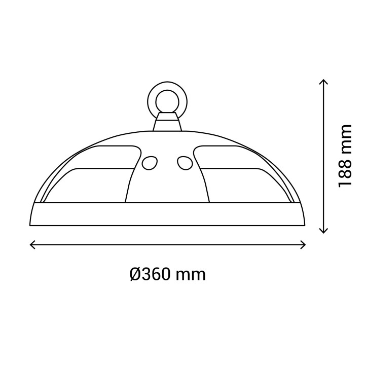 Campana LED ultra eficiente 100W Built | Sulion