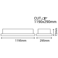 PANTALLA LED 34W DIM 120x30 4000 PEAK | Sulion