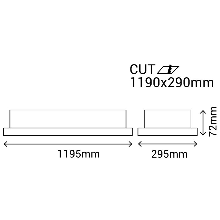 PANTALLA LED 34W DIM 120x30 4000 PEAK | Sulion