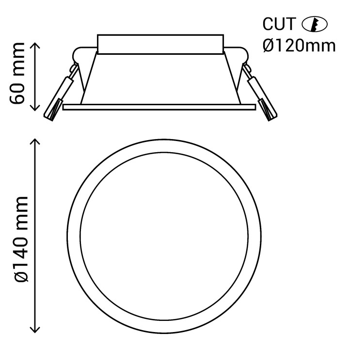 DL SMD RED 4" 15W 840 DIM BUGY | Sulion