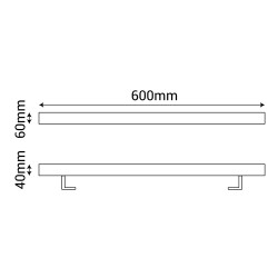 Bañador tipo barra PENN LED 18W con luz neutra de 4000K, IP66 | Sulion