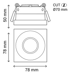 ARO BLANCO CUADRADO  MODULO ARC PREMIUM | Sulion