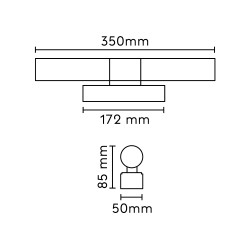 Aplique EGEO. Metal cromo. LED 6W | Sulion