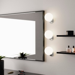 Aplique VOLGA. Metal cromo y bola difusor opal mate. 1xG9 | Sulion