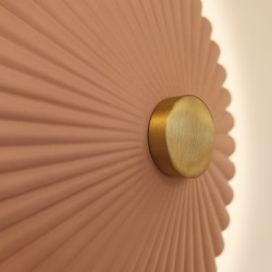 Aplique ELENA.Yeso de color arcilla. LED 12W 3000k. Ø 50cm|Sulion