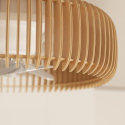 Ventilador de techo de madera DAYA con luz - Sulion