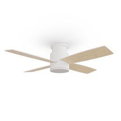 Ventilador de techo con luz TARO con palas reversibles blanco - Sulion