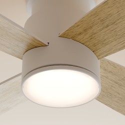 Ventilador de techo con luz TARO con palas reversibles blanco - Sulion