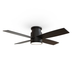 Ventilador de techo con luz TARO palas reversibles negro  - Sulion