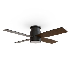 Ventilador de techo con luz TARO palas reversibles negro  - Sulion