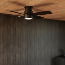 Ventilador de techo con luz TARO palas reversibles negro  - Sulion