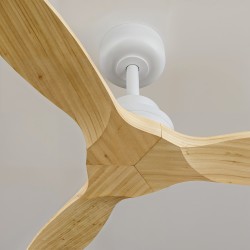 Ventilador de techo exterior BALCONY LUZ blanco/madera natural Sulion