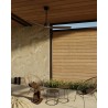 Ventilador de techo exterior BALCONY LUZ negro/madera oscura Sulion